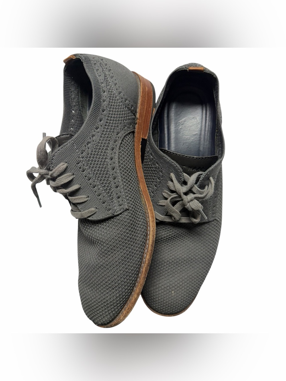Cole Haan Feathercraft Grand Stitchlite Mens Oxford Shoes Size 9.5 Mens Gray
